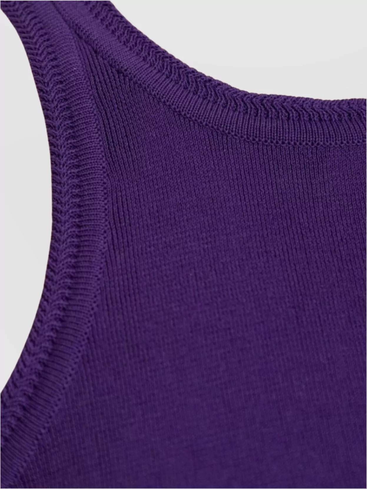 Max Mara Sleeveless Racerback Knitwear Ribbed Trim
