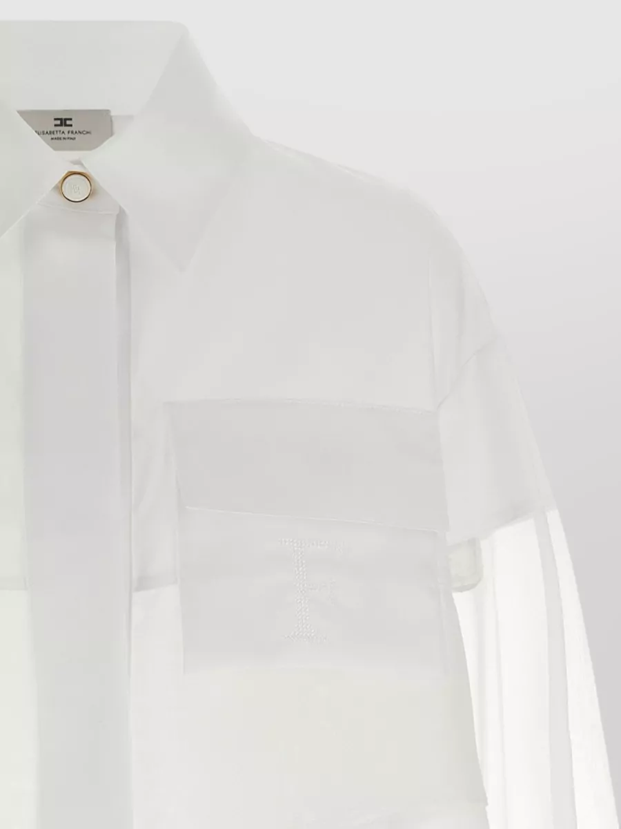 Elisabetta Franchi Cropped Cotton Shirt