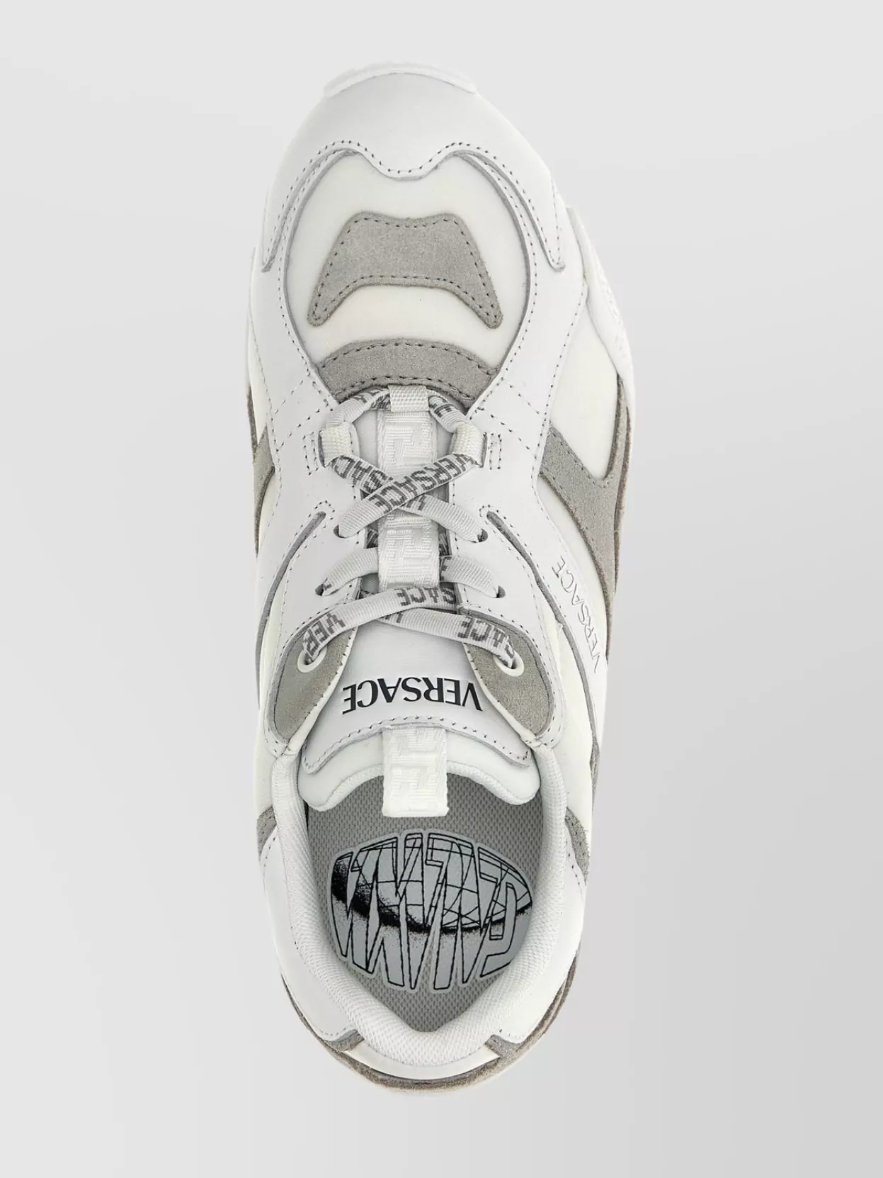 Versace Galaxia Leather Low-top Sneakers In White