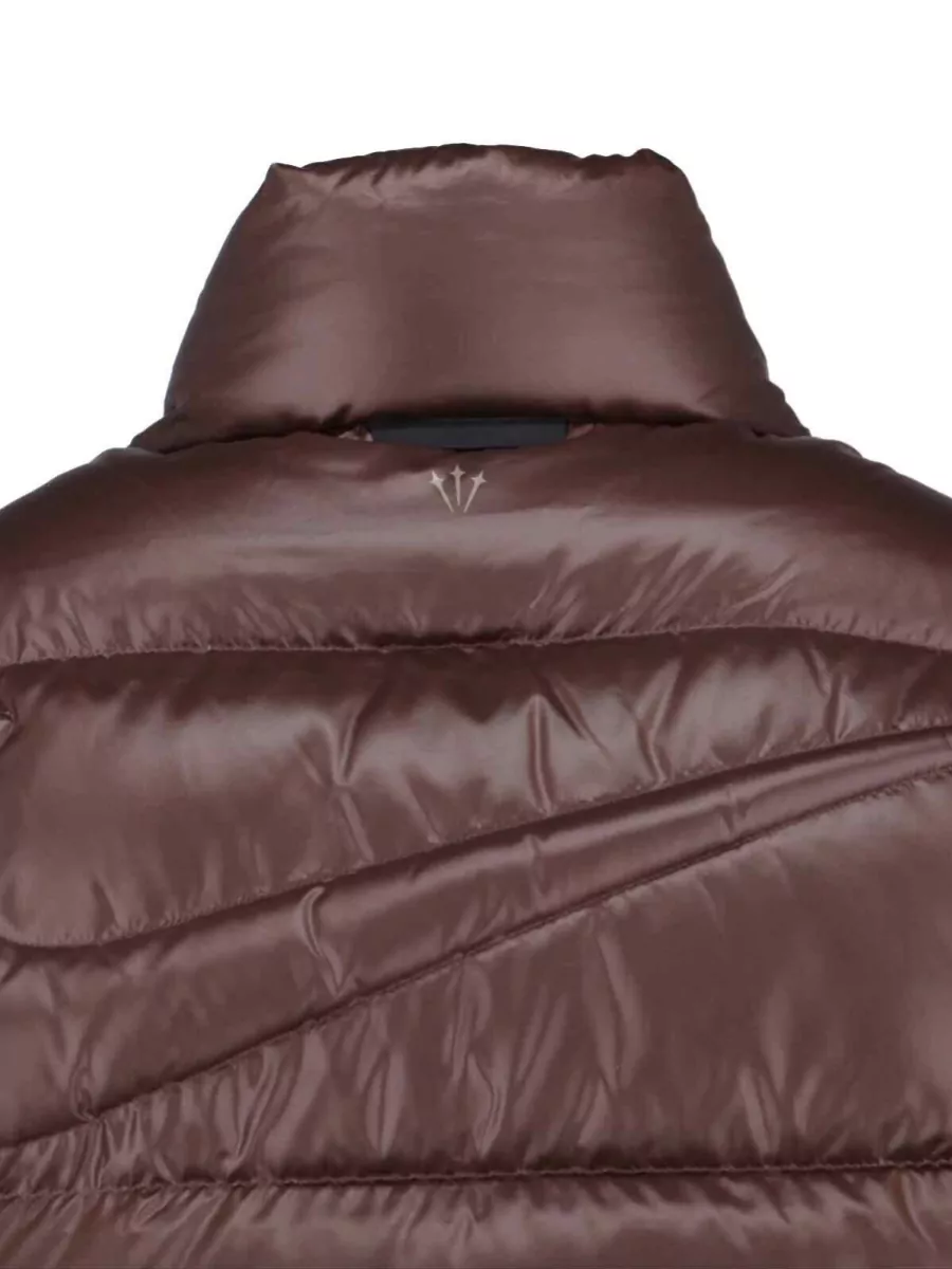 Nike Puffer Jacket High Collar Side Zip Pockets