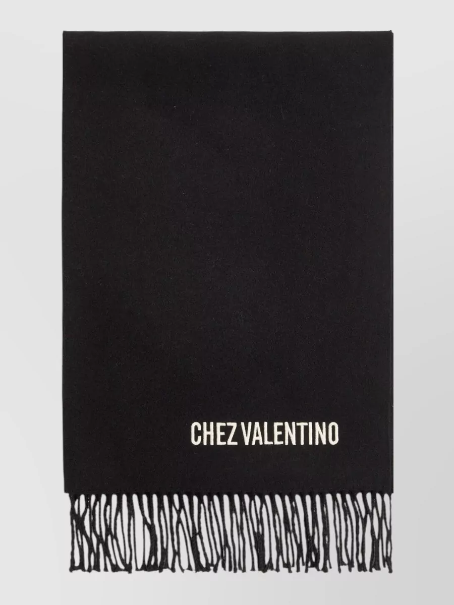 Valentino Garavani cashmere fringed scarf
