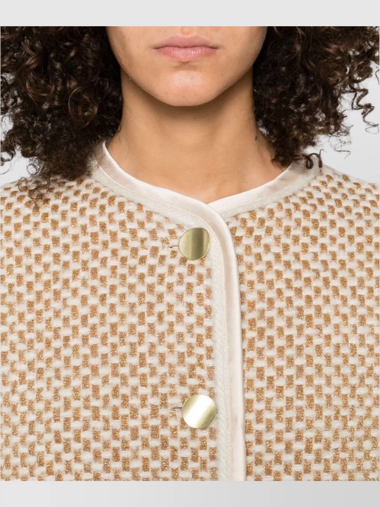 Forte Forte Textured Fabric Jacket Gold-Tone Buttons