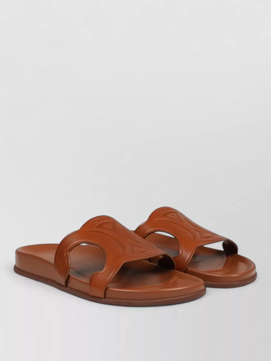 Celine leather logo slides