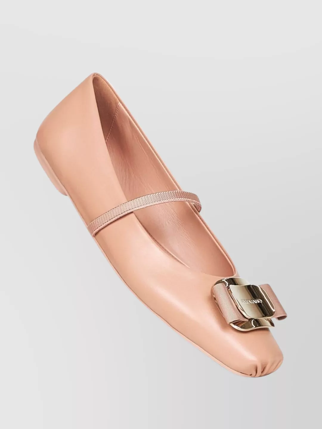 Ferragamo Buckle Mary Jane Round Toe Flats