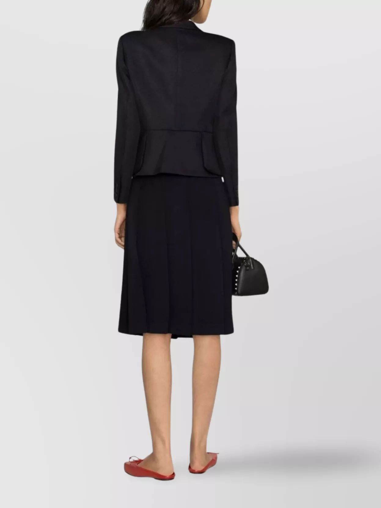 Comme Des Garçons Women's Structured Peplum Jacket With Button Detailing