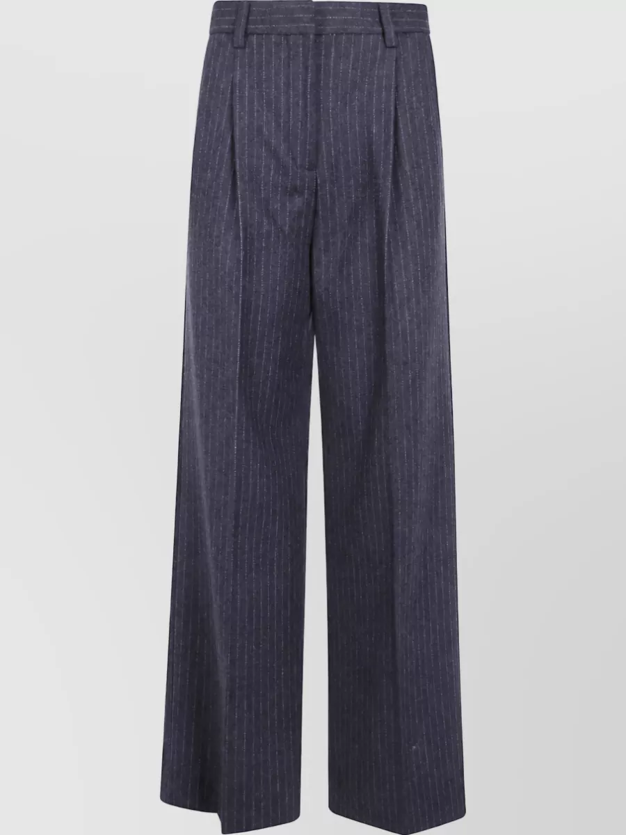 Filippa K Pinstripe Tailored Trousers In Gray