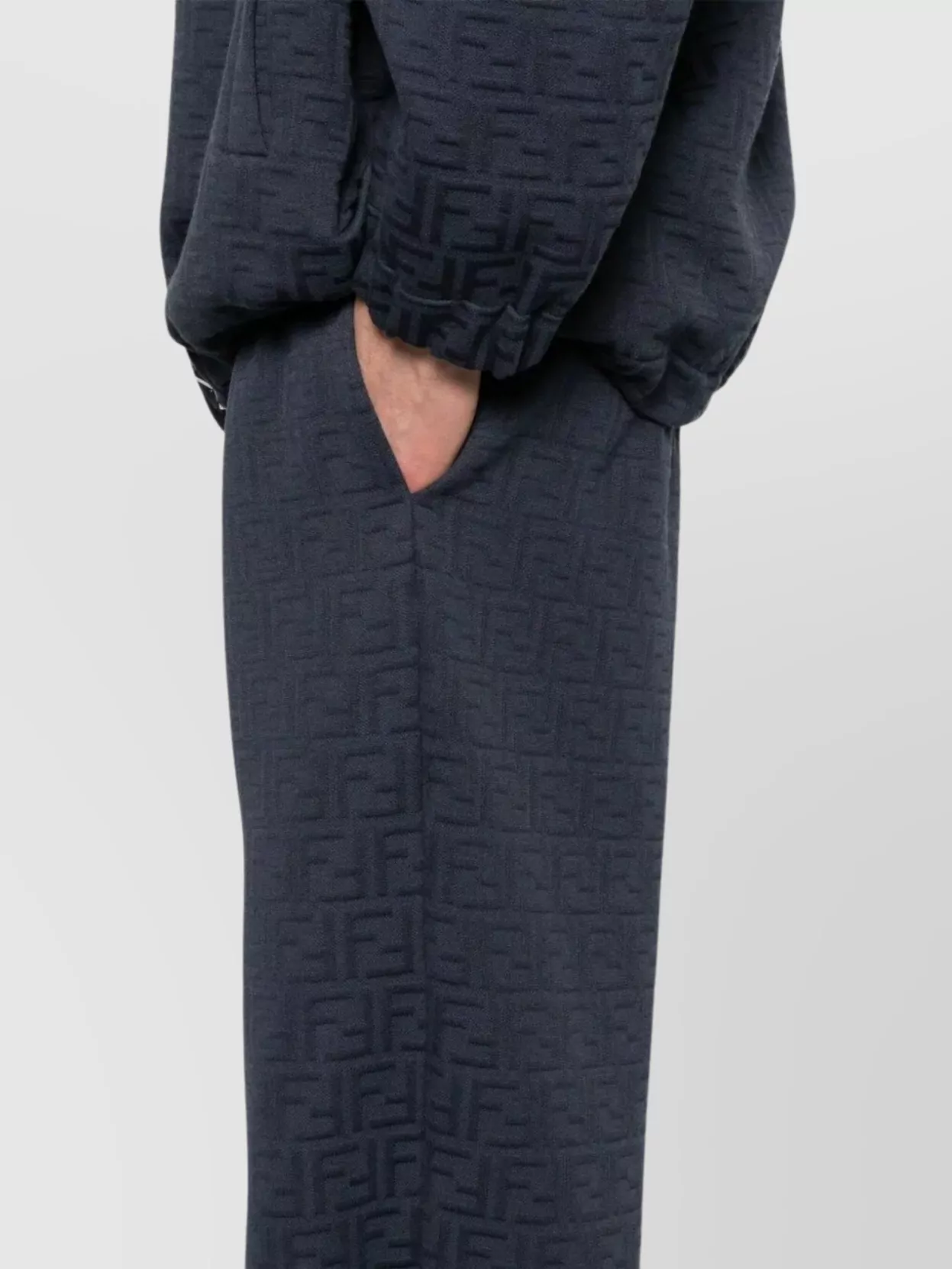 Fendi Textured Pattern Relaxed Fit Jogging Pants