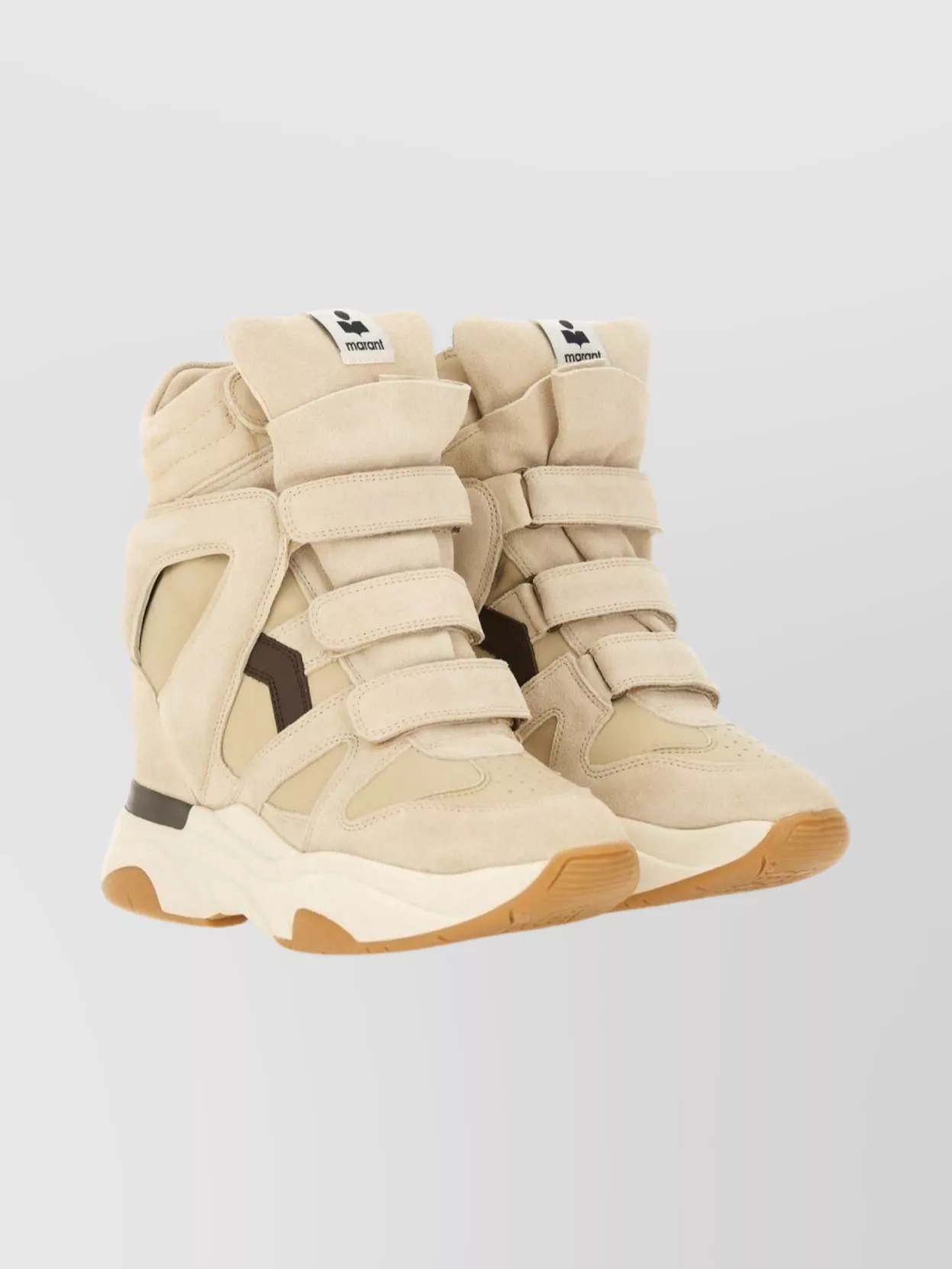 Isabel Marant High-Top Suede Sneakers Rubber Sole