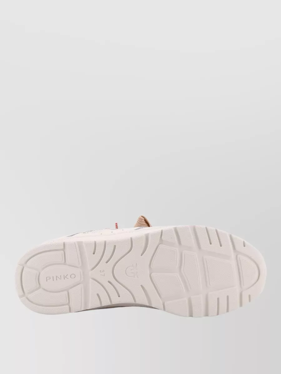 Pinko Low Top Sneakers Mesh Panels Rubber Sole