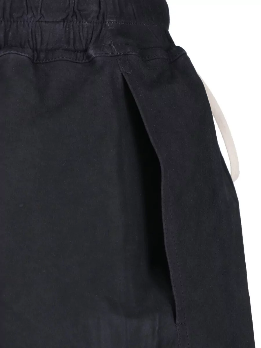 Rick Owens Leather Straight Deck Shorts