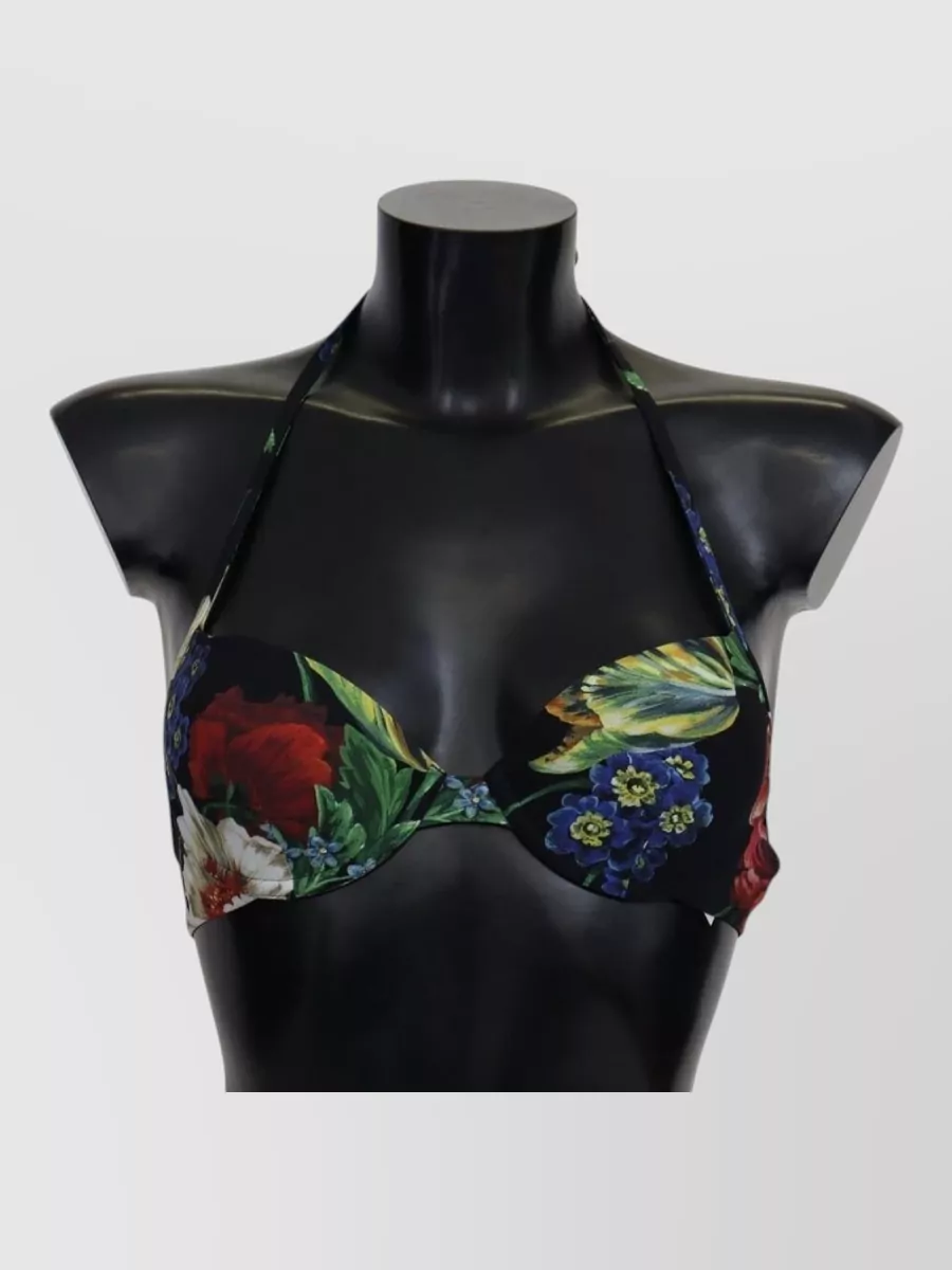 Dolce&Gabbana silk floral underwired bra