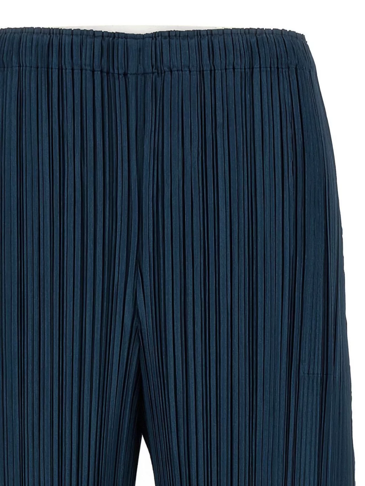 Pleats Please Issey Miyake Wide Leg Trousers Elastic Waistband