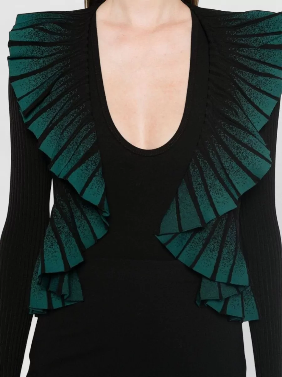 Emporio Armani Ribbed Ombré Open-Front Cardigan