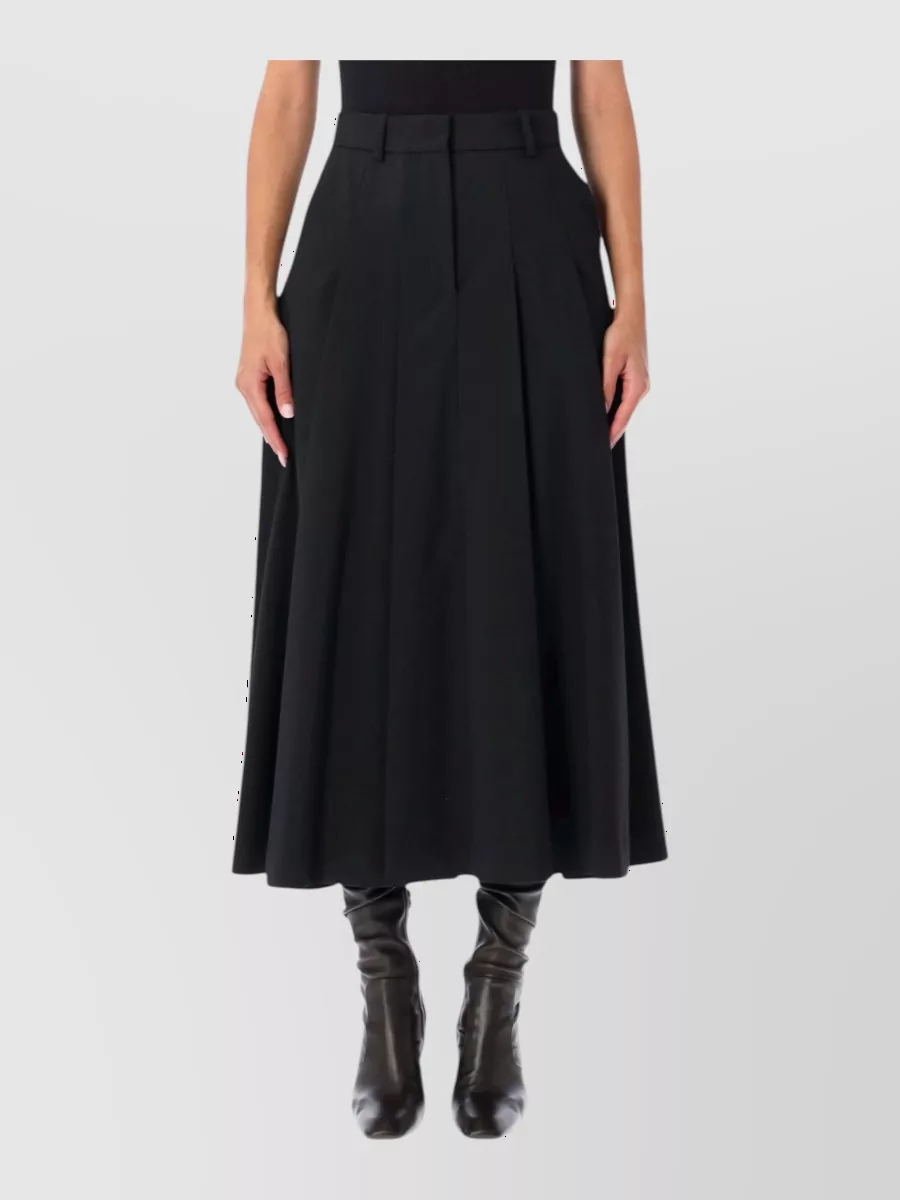 By Malene Birger pleated midi skirt