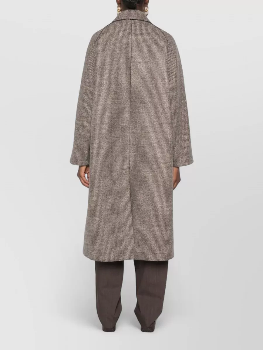 Harris Wharf London Wool And Cashmere Houndstooth Coat