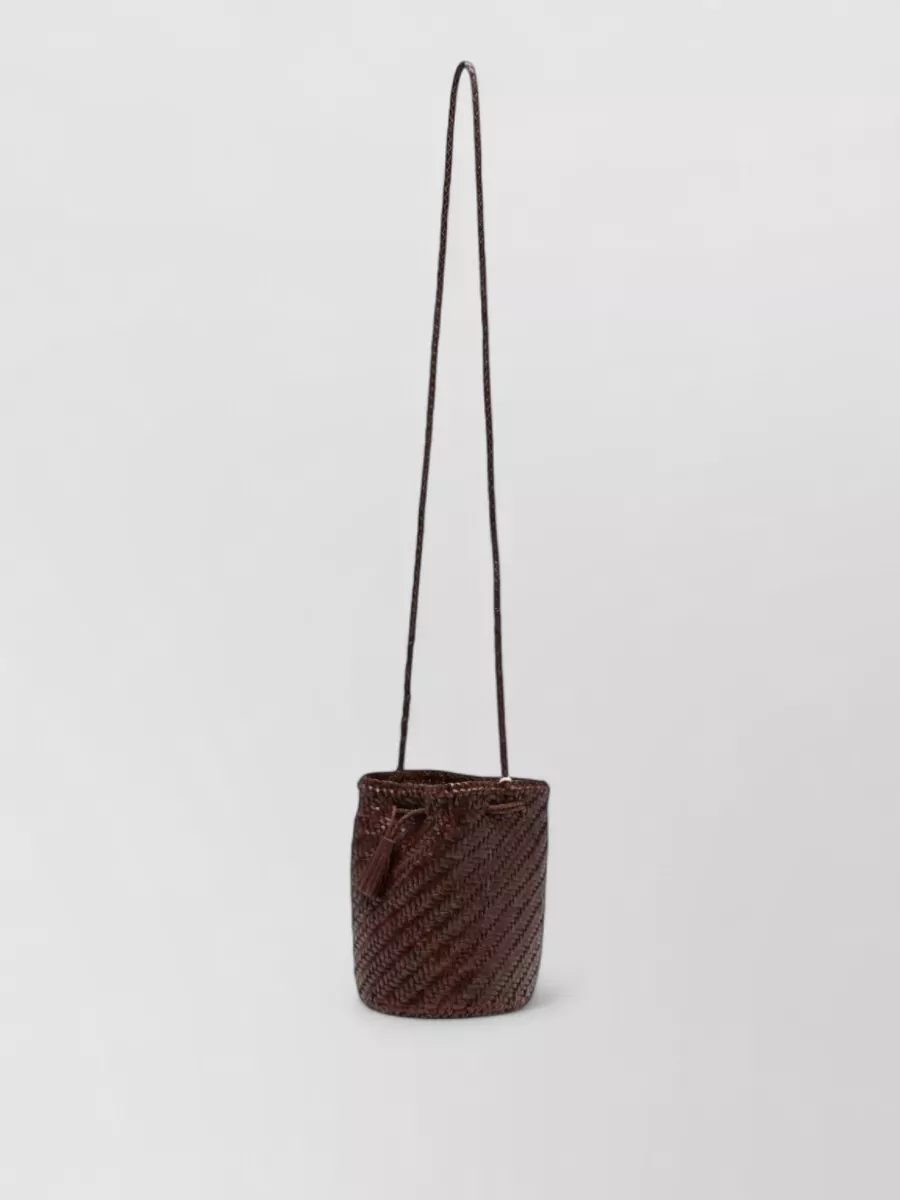 Dragon Diffusion Pompom Double Jump Leather Cross-Body Bag