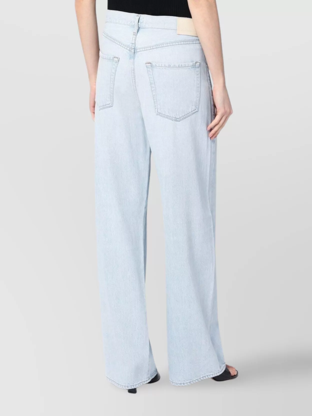 Citizen Of Humanity Wide-leg Drawstring Jeans With Pockets In Blue
