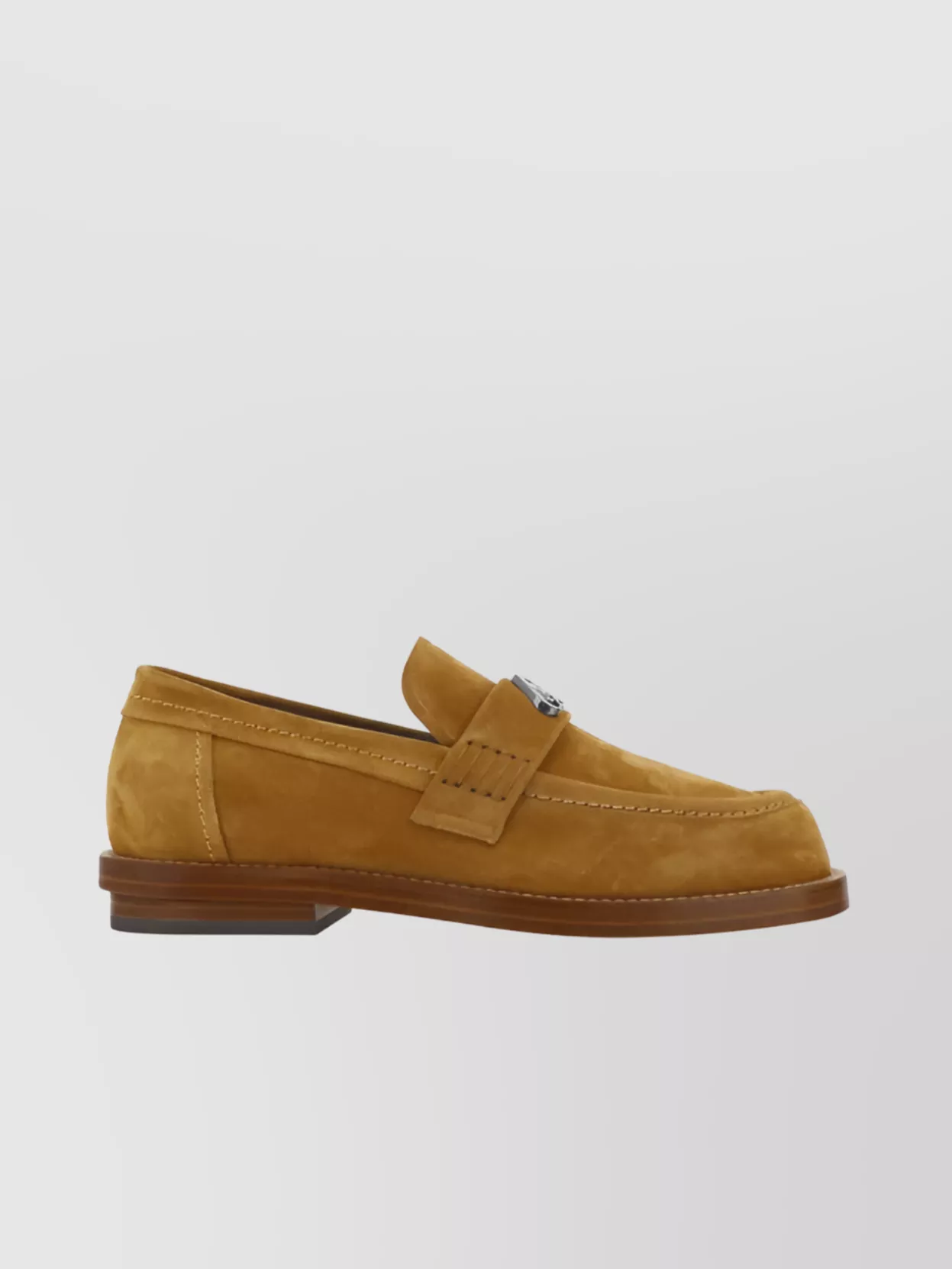 Shop Alexander Mcqueen Calfskin Leather Loafers Moc Toe Penny Strap