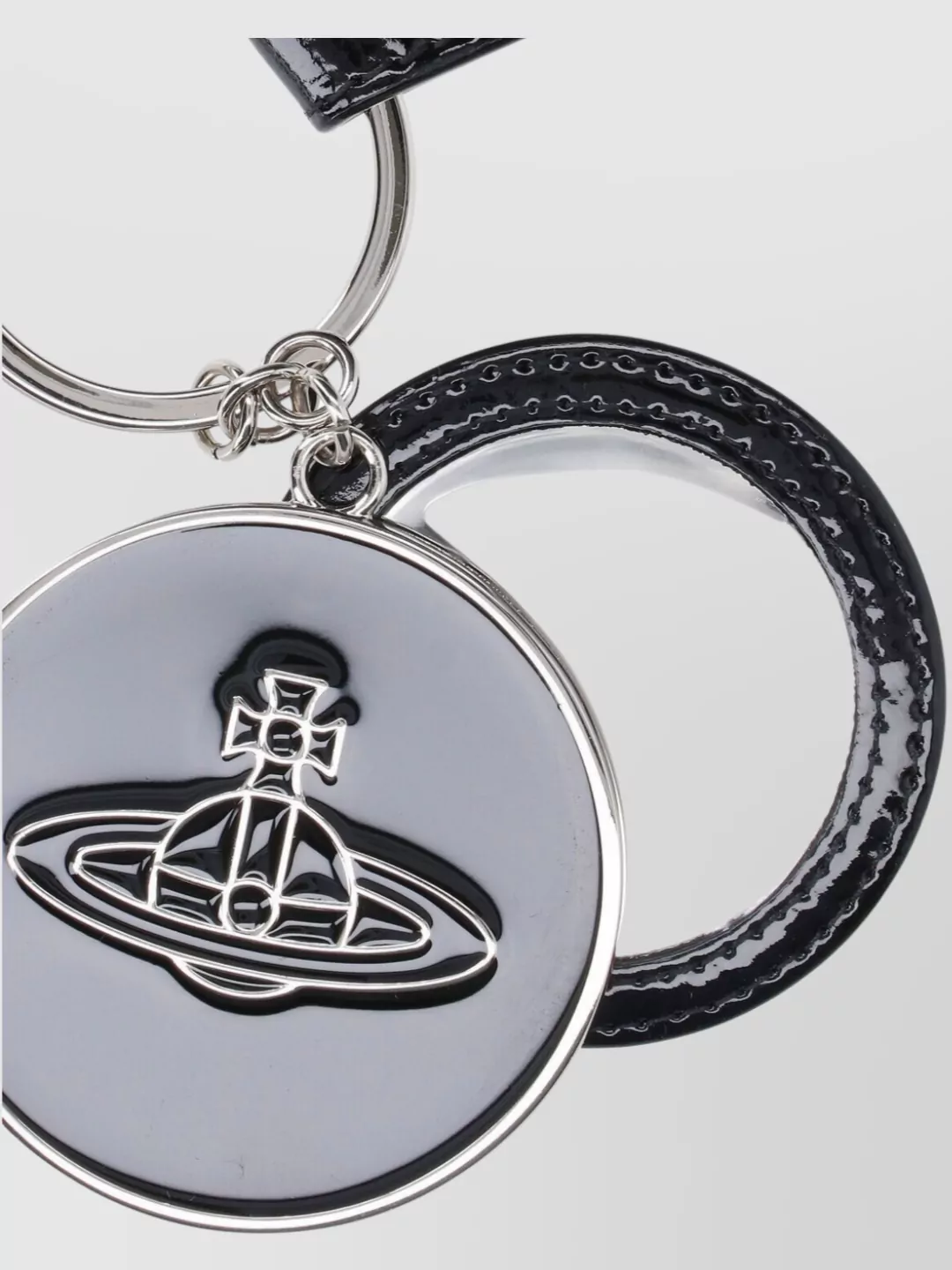 Vivienne Westwood Key Holder With Metallic Finish And Keyring Attachment