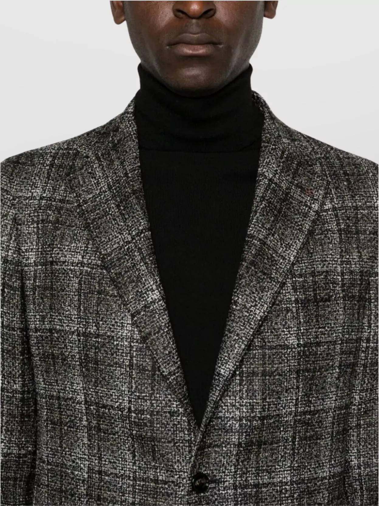 Tagliatore Men's Wool Blend Checked Pattern Jacket