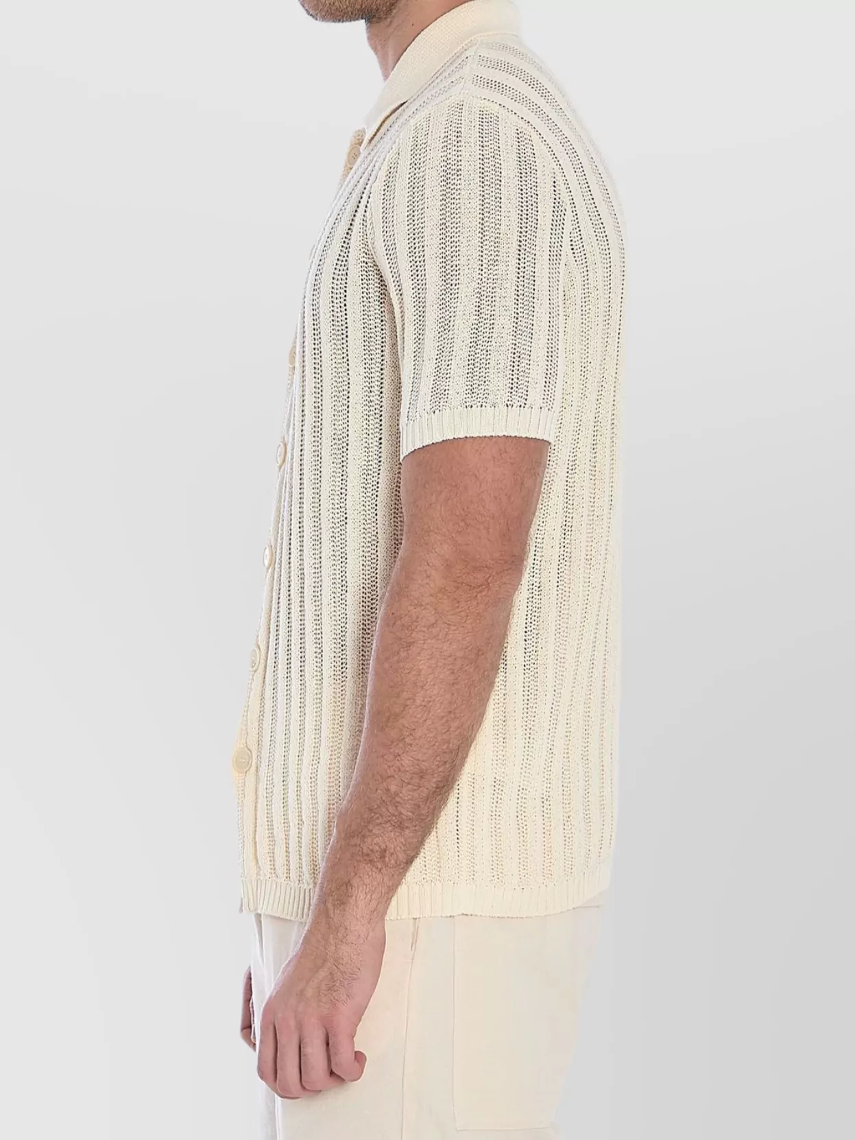 Barena Lightweight Openwork Knit Cotton Shirt
