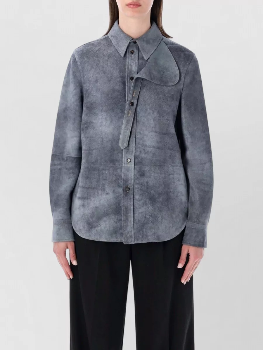 Bottega Veneta suede regular-fit shirt jacket