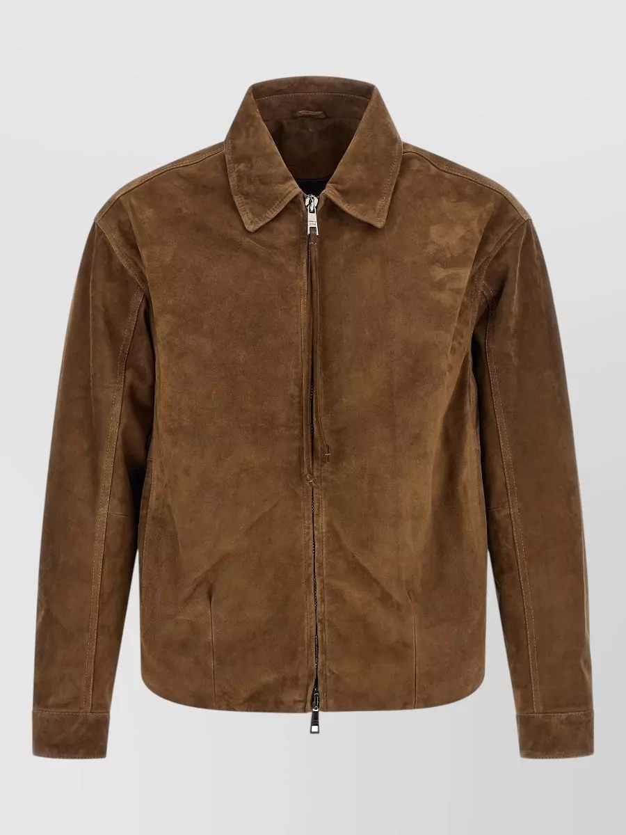 Giorgio Brato suede single breasted coat