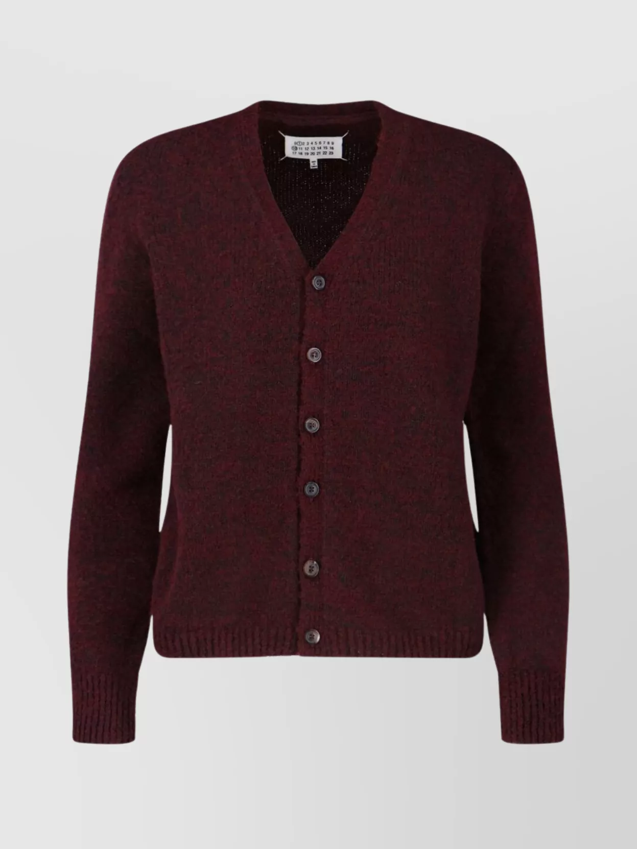 Maison Margiela Knitwear Crewneck Long Sleeves In Burgundy