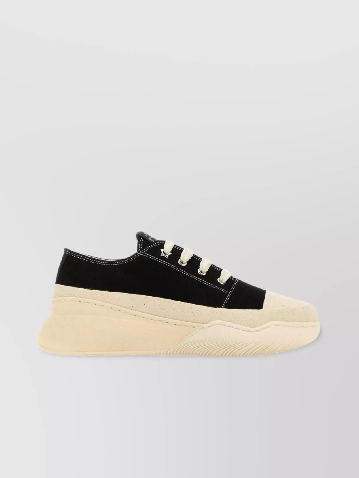 Shop Stella Mccartney Loop Sneakers With Round Toe And Contrast Sole