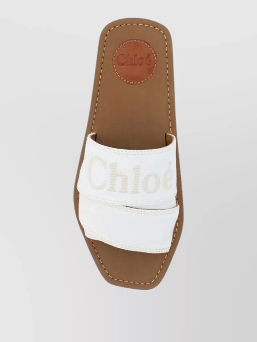 Chloé Cotton Slides Sandals
