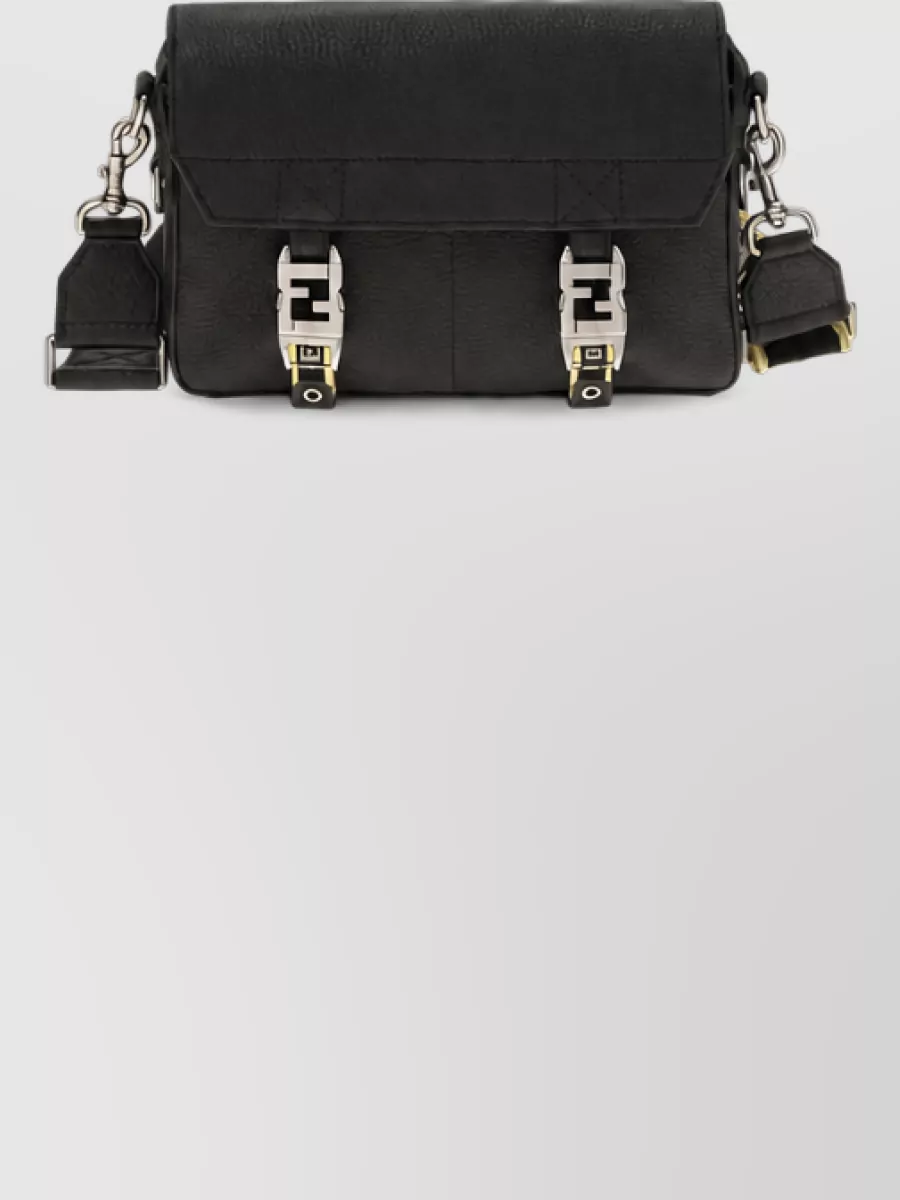 Fendi Calf Leather Crossbody Clutch Bag