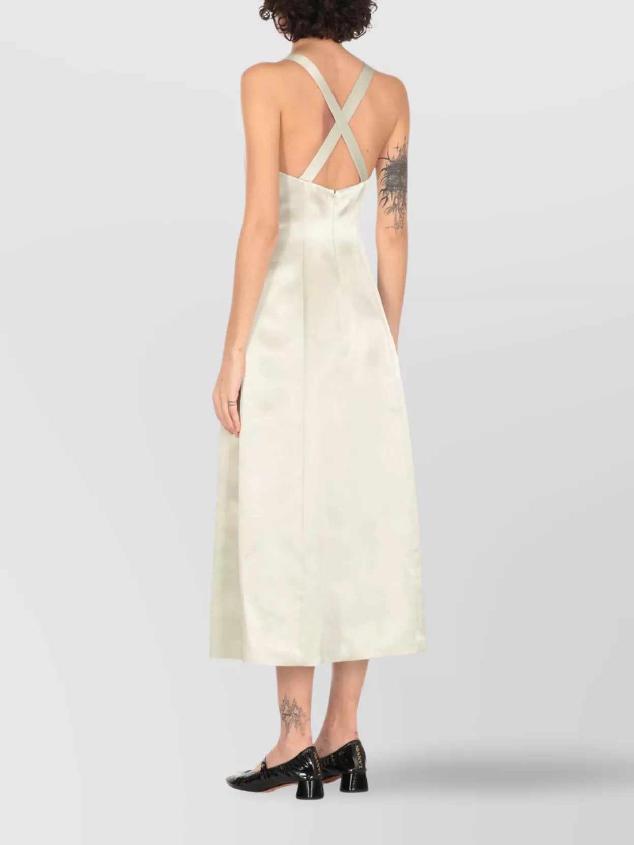 Philosophy Knee Length Square Neckline Satin Dress