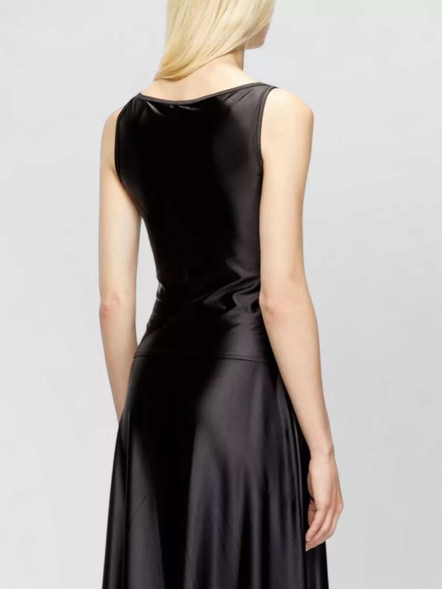 Diesel Draped Sleeveless Sweetheart Neck Tank Top