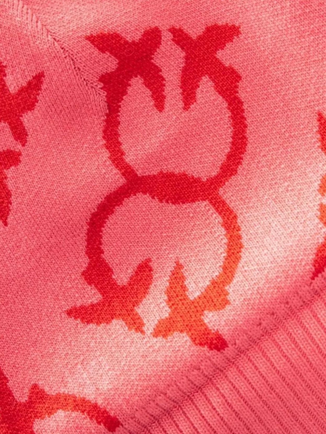 Shop Pinko Bold Jacquard Knit Hat With Ribbed Cuff