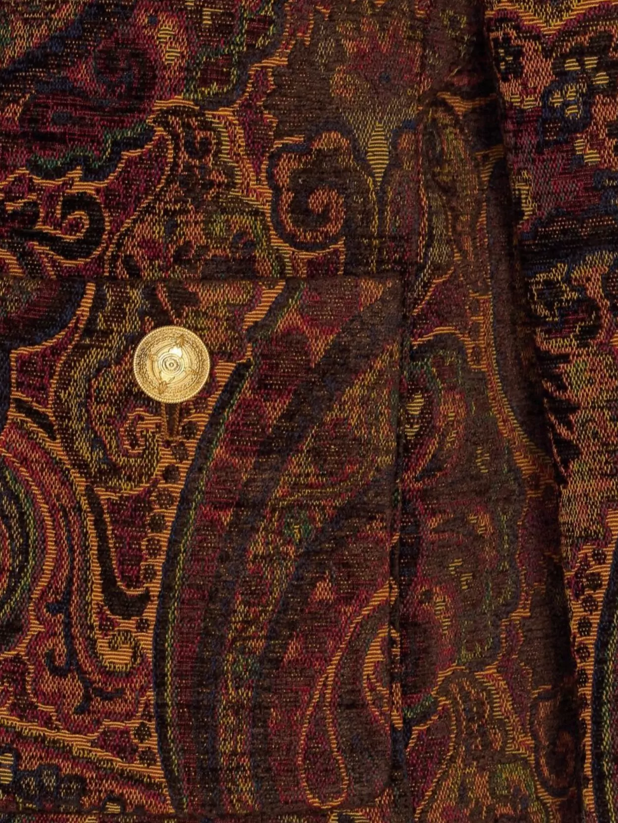 Chloé Jacket In Paisley Pattern Jacquard In Brown