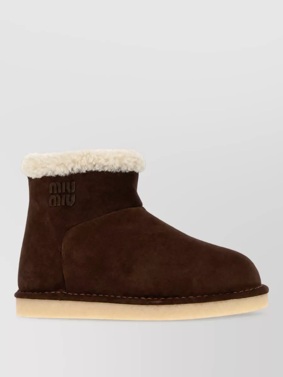 Miu Miu suede ankle boots