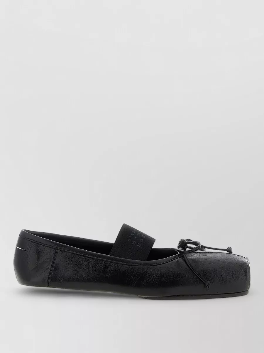 Mm6 Maison Margiela Ballet Flats Square Toe Bow Detail