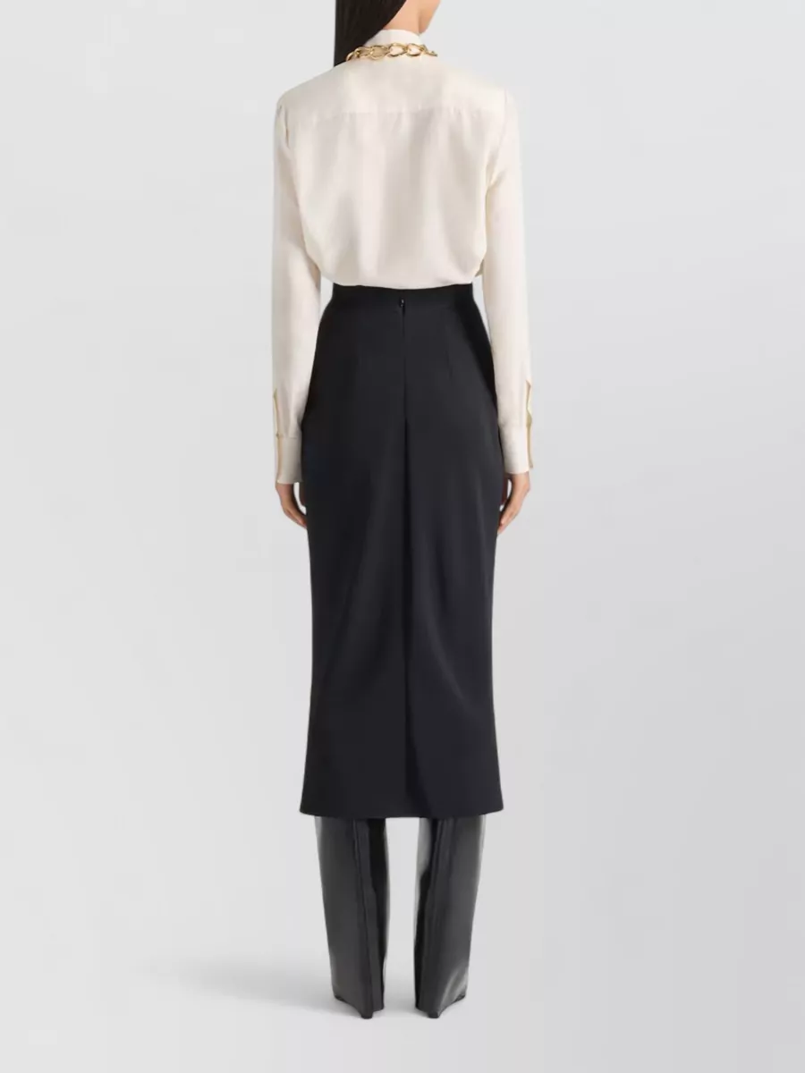 Givenchy Long Sleeve Blouse Draped Bow Detail