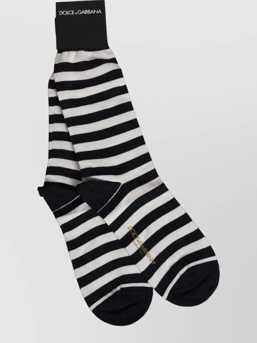 Dolce&Gabbana striped mid calf socks