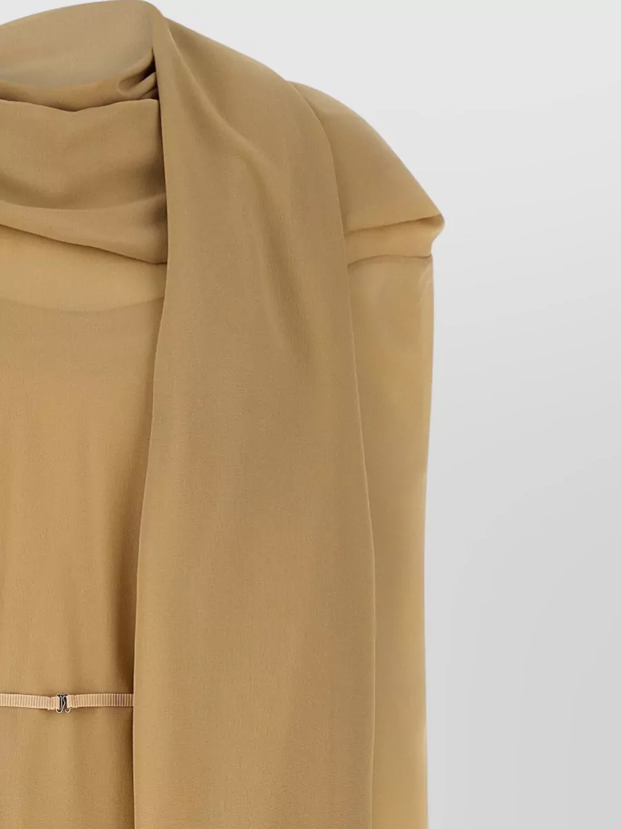 The Row Amede Long Sleeve Dress Belted Waist