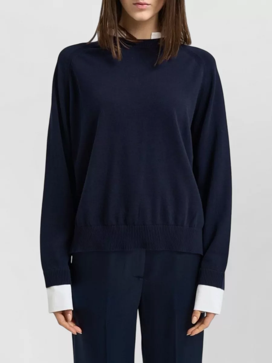 Semicouture Silk-Blend Layered Effect Jumper