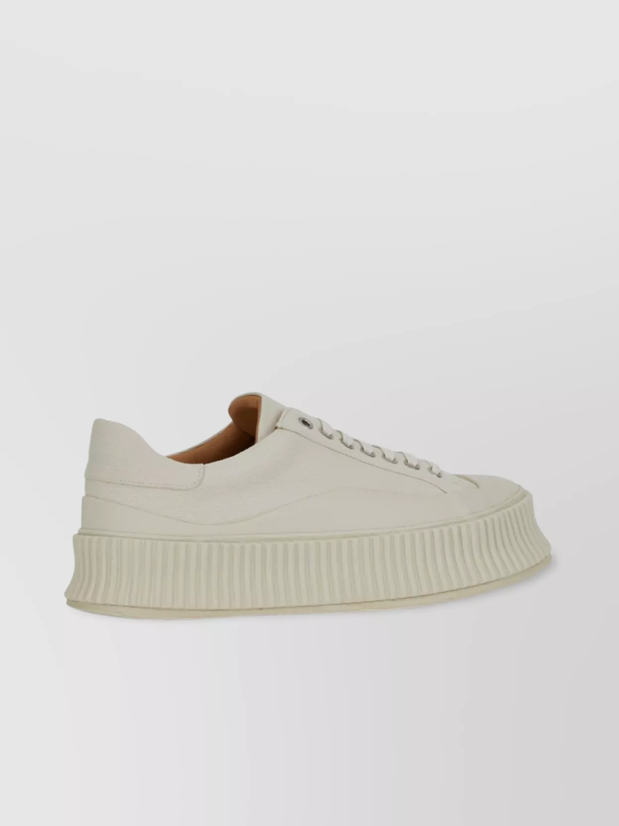 Jil Sander Low-Top Platform Sneakers Textured Sole