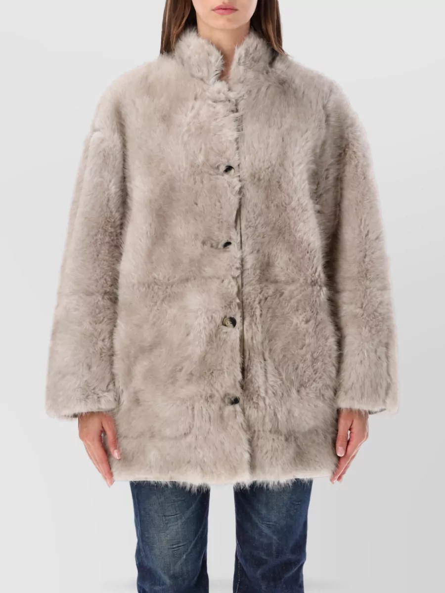 Urbancode reversible faux fur midi coat