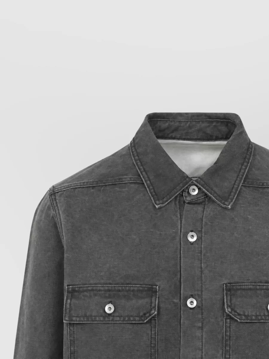 Rick Owens Drkshdw Cotton Long-Sleeve Shirt