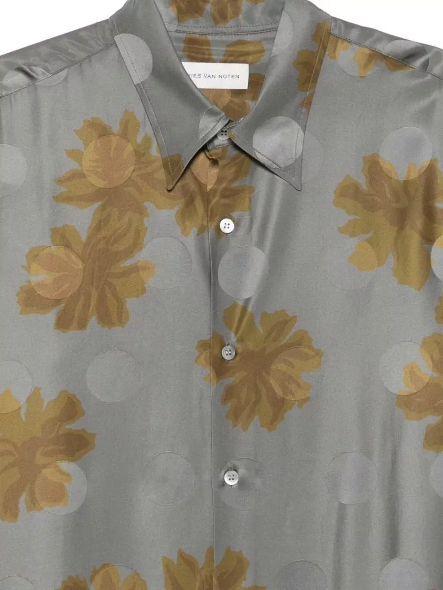 Dries Van Noten Floral Polka-Dot Shirt
