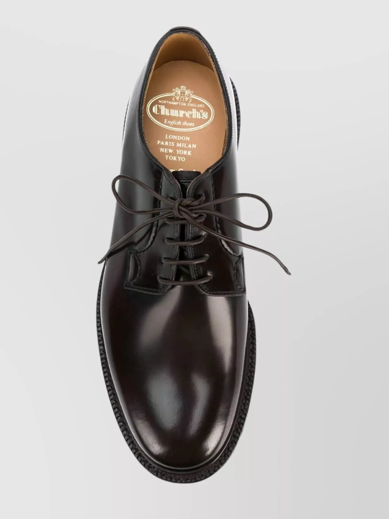 Church's Oxford Leather Shoe Flat Sole In Black