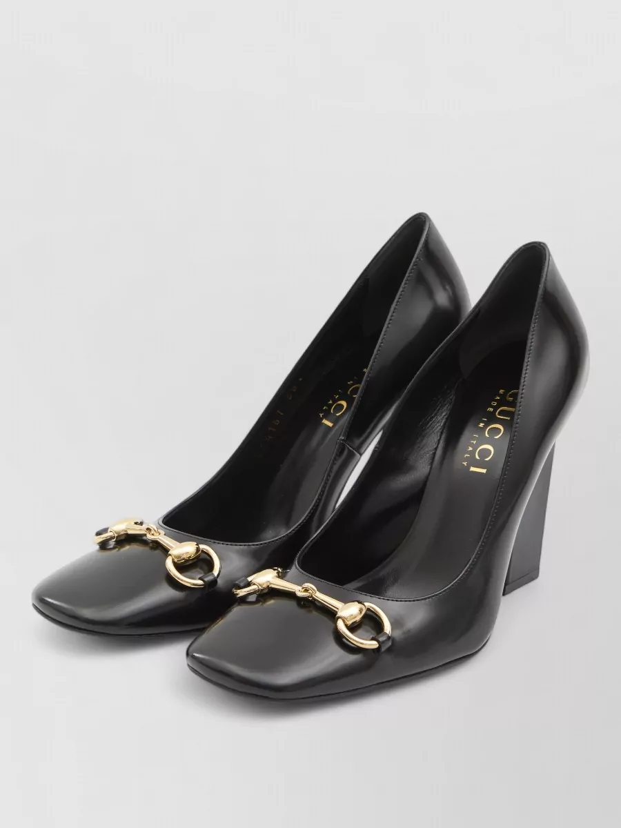 Gucci Signora Pumps Soft Leather Gold Morsetto