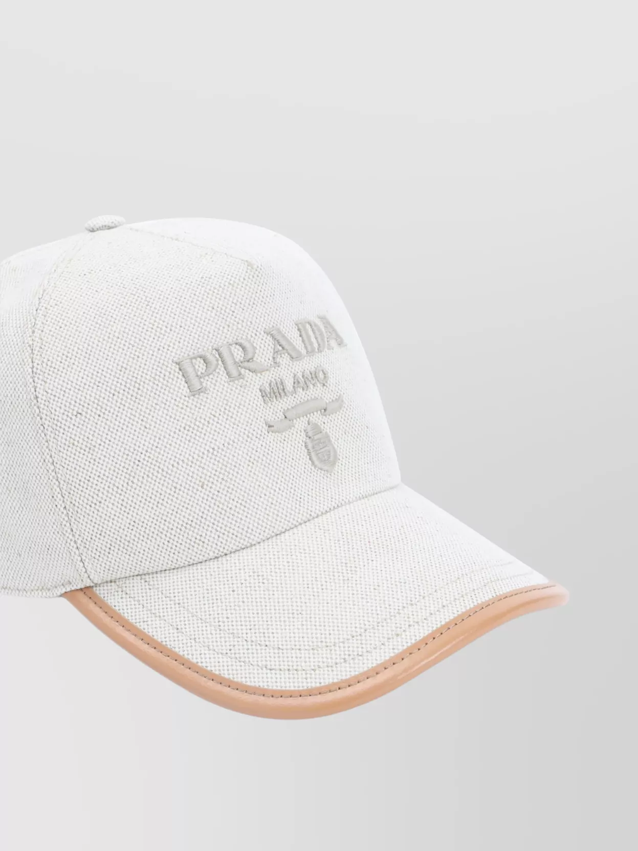 Prada Baseball Hat With Adjustable Strap And Contrast Trim