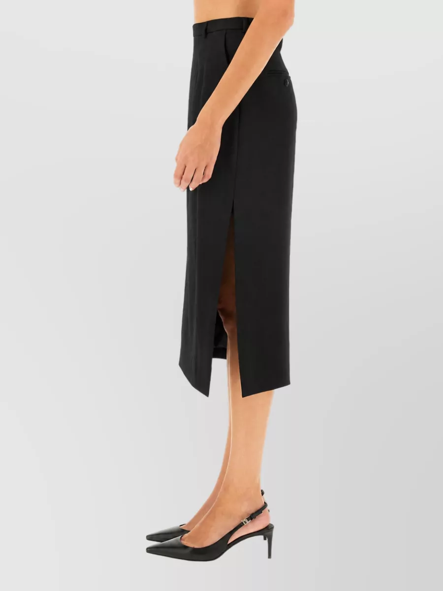Dolce&Gabbana Virgin Wool Midi Skirt