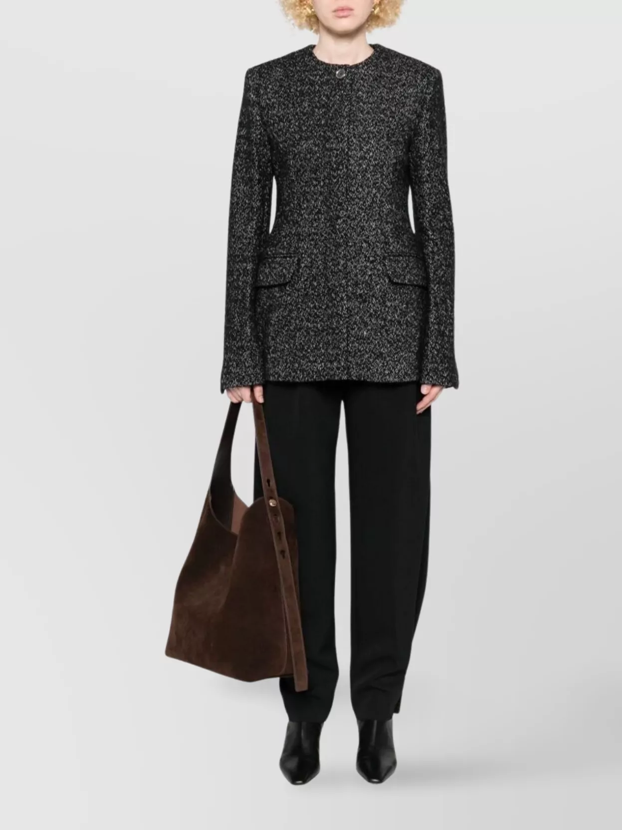 Totême Structured Wool Blazer Featuring Welt Pockets In Black